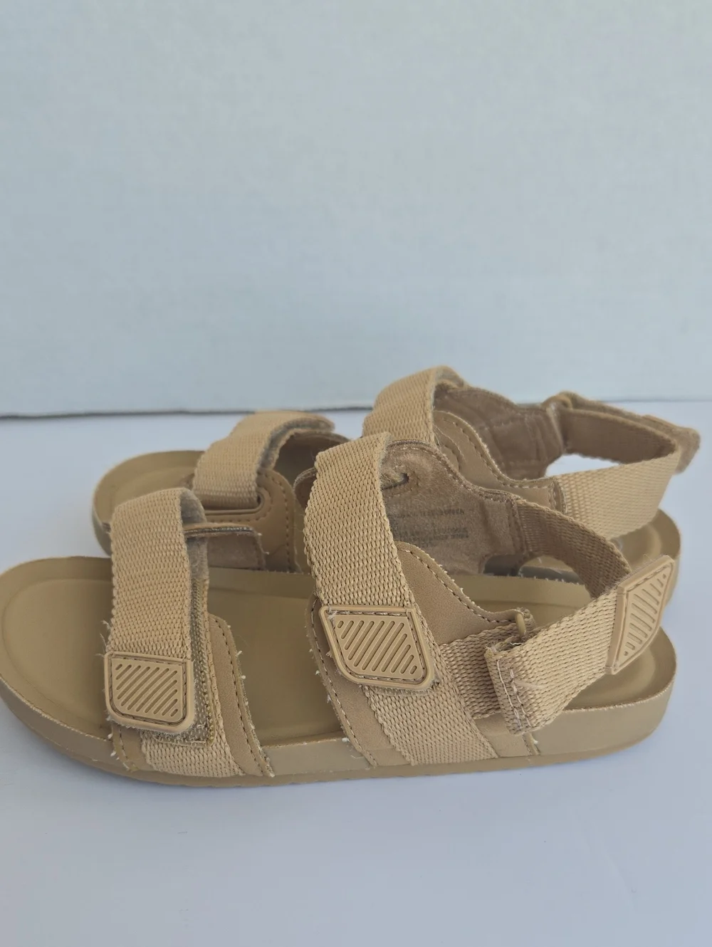 Cat & Jack Unisex Tan Double Strap Toddler Sandals Size 11